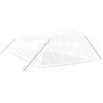 vidaXL Serre avec cadre en acier blanc 32 m² 8x4x2 m
