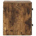 vidaXL Cabinet de chevet mural 2 Pièces Chêne fumé 33 x 34 5 x 40 cm