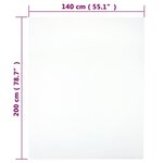 vidaXL Draps-housses Jersey 2 Pièces Blanc 140x200 cm Coton