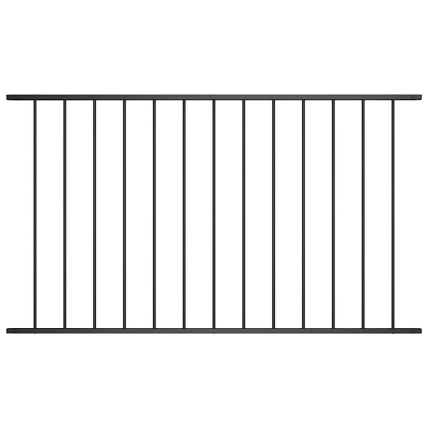 vidaXL Panneau de clôture Acier enduit de poudre 1 7x1 25 m Noir