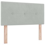 vidaXL Lit à ressort avec matelas & LED gris clair 120x190 cm velours