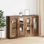 vidaXL Armoires Murailles 2 Pièces Bois ancien 69 5 x 34 x 90 cm