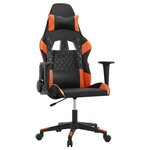 vidaXL Chaise de jeu Noir et orange Similicuir