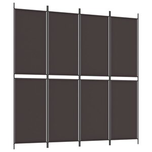 vidaXL Cloison de séparation 4 panneaux Marron 200x200 cm Tissu