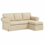 vidaXL Canapé Crème 195 x 138 x 80 cm tissu