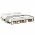 vidaXL Cadre de lit sans matelas chêne sonoma 200x200 cm
