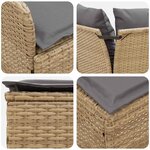 vidaXL Ensembles de meubles 5 Pièces Beige et Gris clair Rotin PE