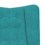 vidaXL Fauteuil relaxant Turquoise 63 x 67 x 94 cm Velours