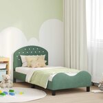 vidaXL Cadre de lit pour enfants avec tête de lit Vert Mer 80 x 160 cm