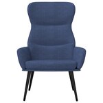 vidaXL Chaise de relaxation Bleu Tissu