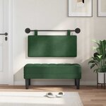 vidaXL Tête de lit suspendue Vert Jungle Tissu en velours côtelé