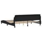 vidaXL Cadre de lit sans matelas noir 200x200 cm velours