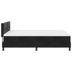 Lit à ressorts vidaXL avec matelas Noir 140x190 cm Velours
