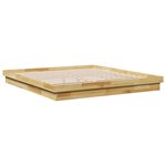 vidaXL Cadre de lit sans matelas 200 x 200 cm en bois massif de chêne