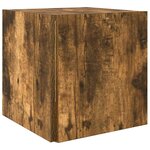 vidaXL Tables d'appoint 33 x 33 x 34 cm Engineered Wood Chêne fumé