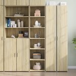 vidaXL Buffet haut chêne sonoma 45x41x185 cm bois d'ingénierie