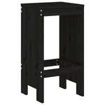 vidaXL Tabourets de bar lot de 2 noir 40x36x75 cm bois massif de pin