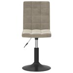 vidaXL Chaises pivotantes à manger lot de 4 gris clair velours