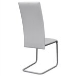 vidaXL Chaises à manger cantilever lot de 2 blanc similicuir