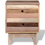 vidaXL Table de chevet Bois de récupération massif
