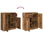 vidaXL Buffet avec tiroir vieux bois 71x35x84 cm bois d'ingénierie