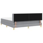 vidaXL Lit à Ressorts avec matelas Gris clair 180 x 200 cm tissu