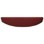 vidaXL Tapis d'escalier auto-adhésifs Semi-circulaire 15 Pièces Bordeaux