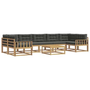 vidaXL Ensemble de canapés d'extérieur 6 pc Blanc et anthracite