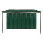 Vidaxl abri de jardin à portes coulissantes vert 386x259x178 cm acier