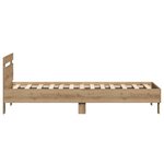 vidaXL Cadre de lit chêne artisanal 90 x 190 cm Bois d'ingénierie