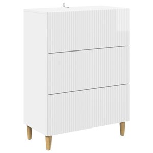 vidaXL Armoire à tiroirs Blanc brillant 66 x 34 5 x 90 cm