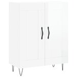 vidaXL Buffet Blanc brillant 69 5x34x90 cm Bois d'ingénierie