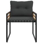 vidaXL Ensemble de meubles d'extérieur avec coussin 3 Pièces Gris foncé