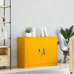 vidaXL Armoire de rangement Jaune moutarde 90 x 40 x 70 cm Acier