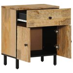 vidaXL Table de chevet 50x33x60 cm bois de manguier massif