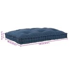 vidaXL Coussin de canapé Indigo 120 x 80 x 12 cm tissu