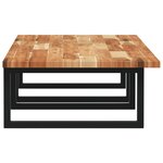 vidaXL Étagère de vasque murale acier et bois massif d'acacia