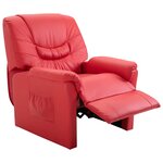 Vidaxl chaise inclinable rouge similicuir