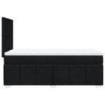 vidaXL Sommier à lattes de lit et matelas Noir 80x200 cm Tissu