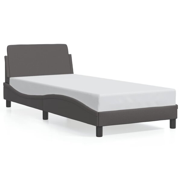 vidaXL Cadre de lit sans matelas gris 90x190 cm similicuir