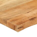 vidaXL Dessus de table 40x40x2 5 cm bord vivant bois massif manguier
