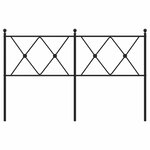 vidaXL Tête de lit métal noir 137 cm