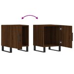 vidaXL Table de chevet chêne marron 40x40x50 cm bois d’ingénierie