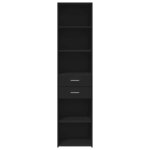 vidaXL Buffet haut noir 45x42 5x185 cm bois d'ingénierie