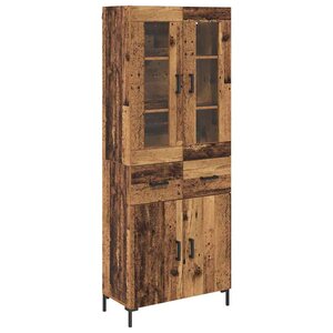 vidaXL Haut Armoire avec tiroir 2 Pièces Bois ancien Bois d'ingénierie
