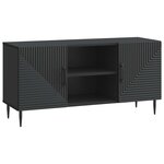 vidaXL Meuble TV Noir 102 x 34 5 x 50 cm Bois d'ingénierie