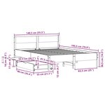 vidaXL Cadre de lit sans matelas 135x190 cm bois de pin massif