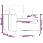 vidaXL Fauteuil Jaune clair 60 cm Tissu