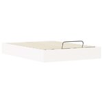 vidaXL Cadre de lit ottoman avec rangement Blanc 150 x 200 cm