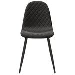 vidaXL Chaises à manger lot de 6 noir velours